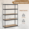 5-tier garage shelving unit with adjustable MDF shelves, rustproof metal frame, and 2200 lbs total capacity for.