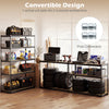 5-tier garage shelving unit with convertible design, featuring adjustable shelves and durable MDF boards for versatile.
