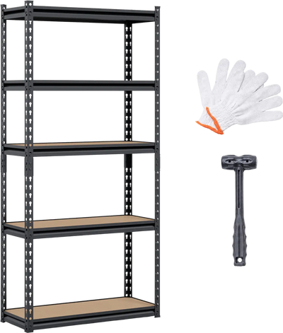 Costway 5-Tier Heavy Duty Metal Garage Storage Shelving Unit 2200 lbs 75722670 New