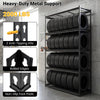 5-tier metal shelving unit with adjustable wire racks, 2000 lbs capacity, ideal for garage or warehouse storage.