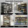 5-tier metal shelving unit with adjustable wire racks, ideal for garage and warehouse organization, supports 2000 lbs.