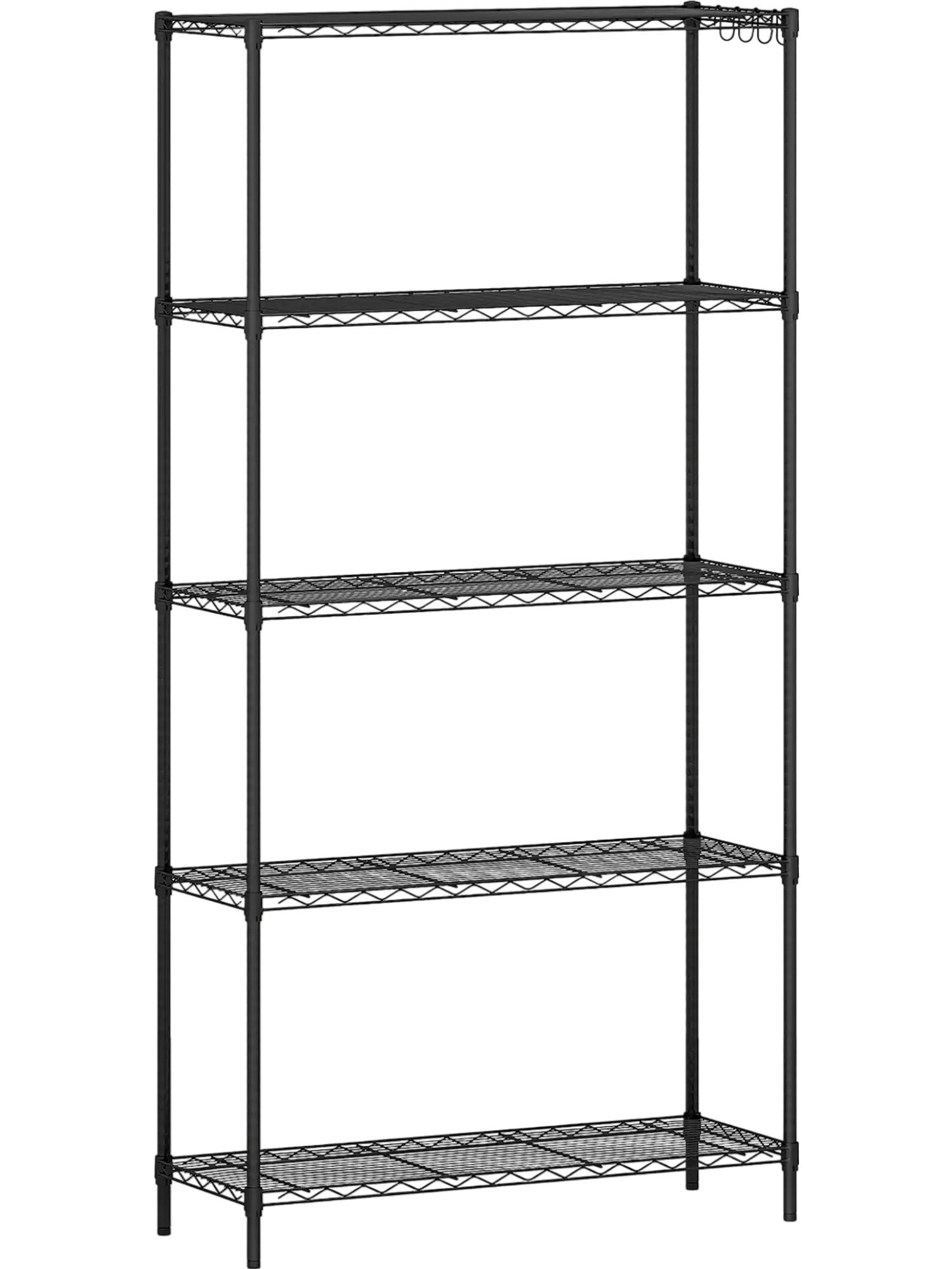 Costway 5-Tier Metal Storage Shelving Unit V-Shaped Wire Rack 1250 lbs Capacity 42754379 New