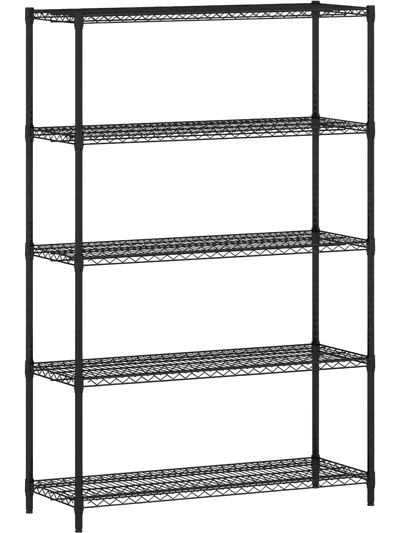 Costway 5-Tier Metal Storage Shelving Unit V-Shaped Wire Rack 66337618 New