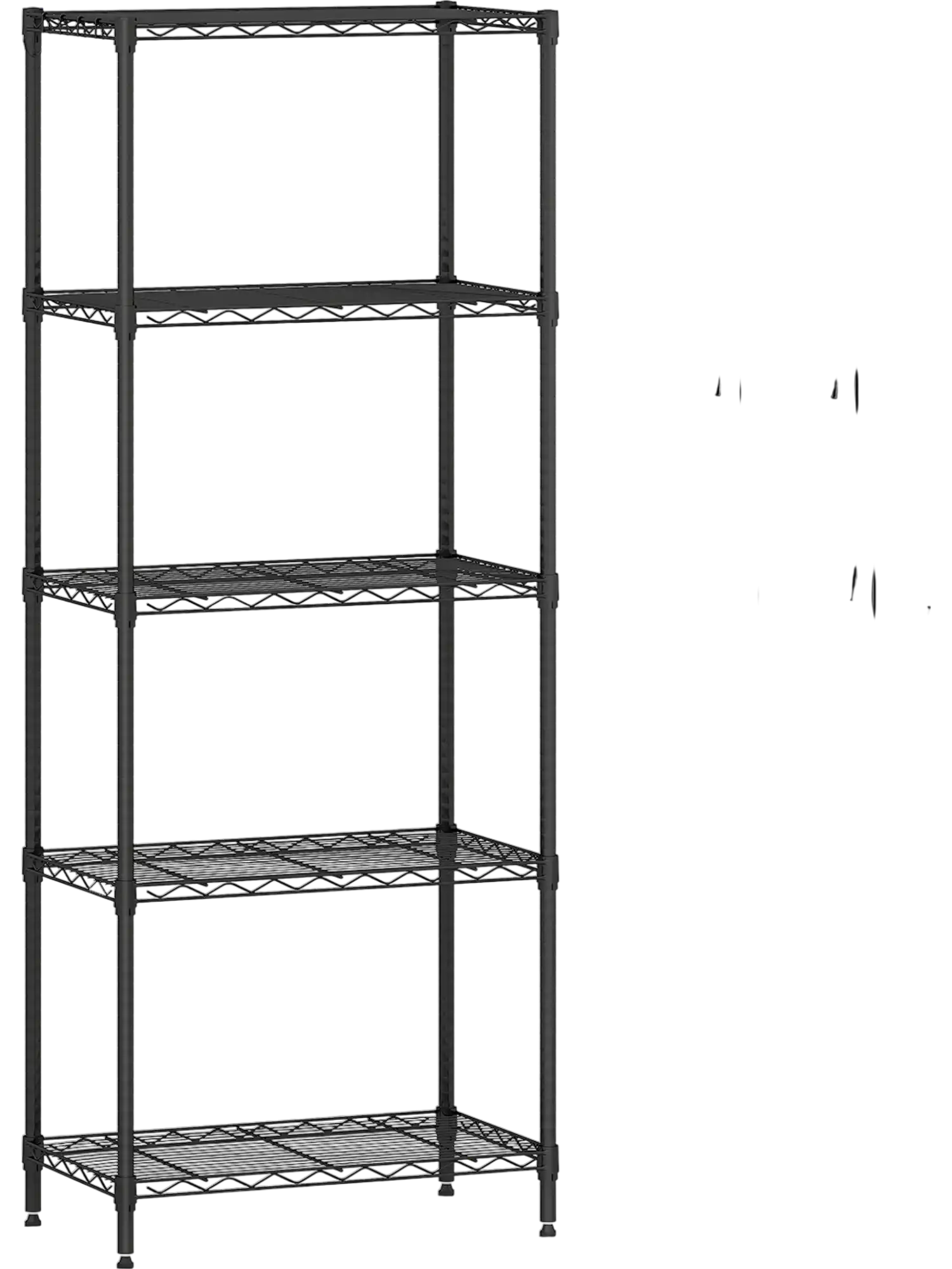 Costway 5-Tier Metal Storage Shelving Unit V-Shaped Wire Rack 750 lbs Capacity 86632082 New