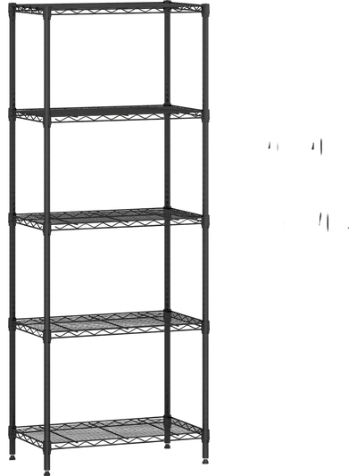 Costway 5-Tier Metal Storage Shelving Unit V-Shaped Wire Rack 750 lbs Capacity 86632082 New
