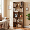 5-Tier Modern Bookshelf with Open Back and 2 Anti-Tipping Kits-Brown - Gallery View 1 of 10