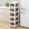 5-Tier Plastic Drawer Storage Organizer Rolling Cart with 3/4/5 Drawers and Lockable Wheels - Gallery View 1 of 10