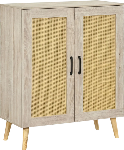Costway 5-Tier Rattan Shoe Cabinet w/ 3 Removable Shelves 28430533 New