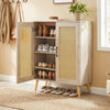 5-Tier Rattan Shoe Cabinet with 3 Removable Shelves-Natural - Gallery View 1 of 10