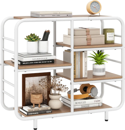 Costway 5-Tier Open Bookcase Storage Organizer Shelf Metal Frame 12763294 New