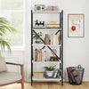 5-Tier Tall Bookshelf Industrial Bookcase with Heavy-Duty Metal Frame Modern Storage-White - Gallery View 1 of 11