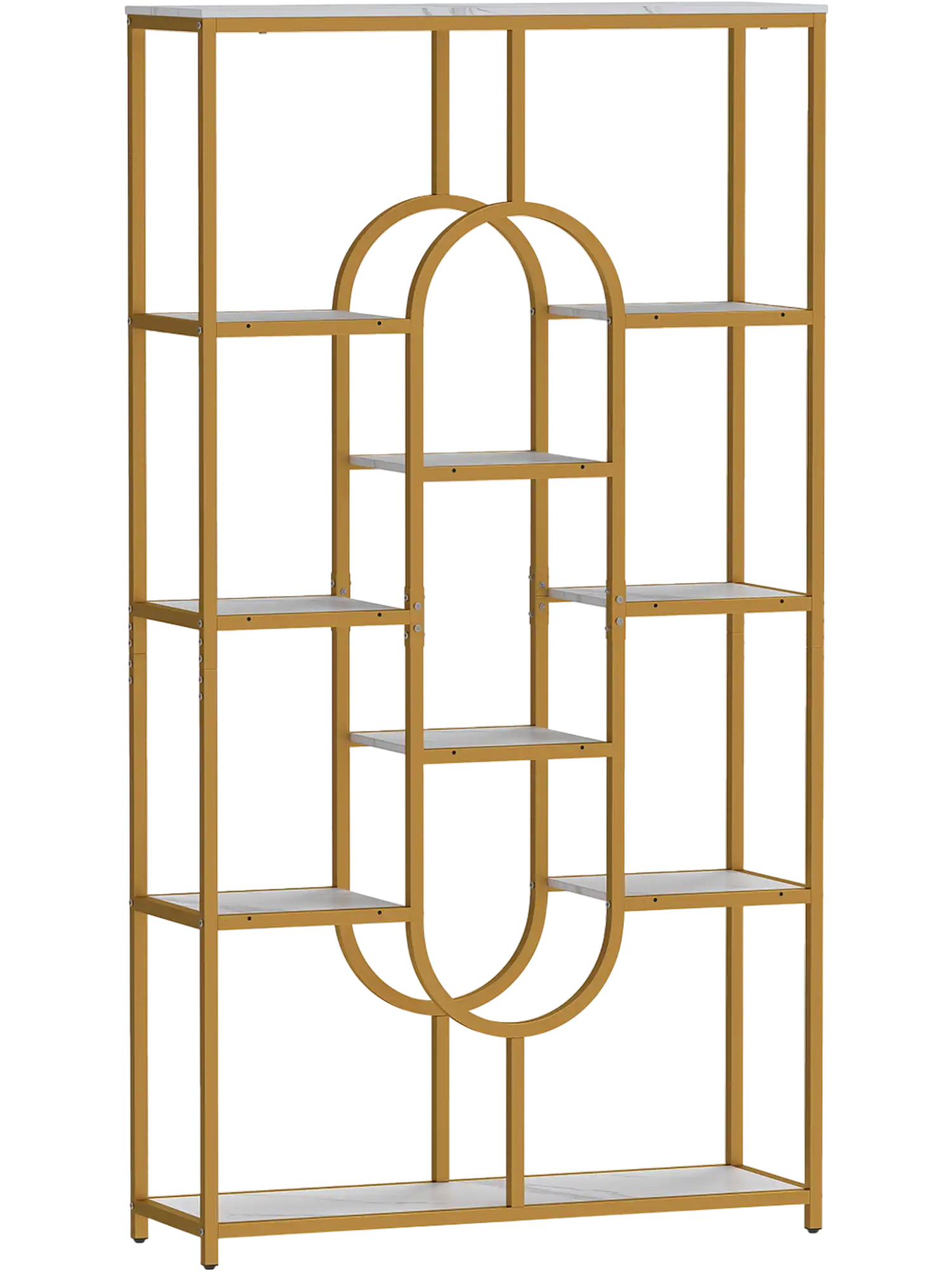 Costway 5-Tier Tall Etagere Bookcase Open Storage Shelves 81063726 New