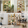 5-tier tall etagere bookcase with u-shaped design, open shelves, and powder-coated metal frame for versatile storage.