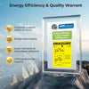 Energy guide for the 5 Ton 17 SEER2 High-Performance Heat Pump System, highlighting efficiency and warranty details.