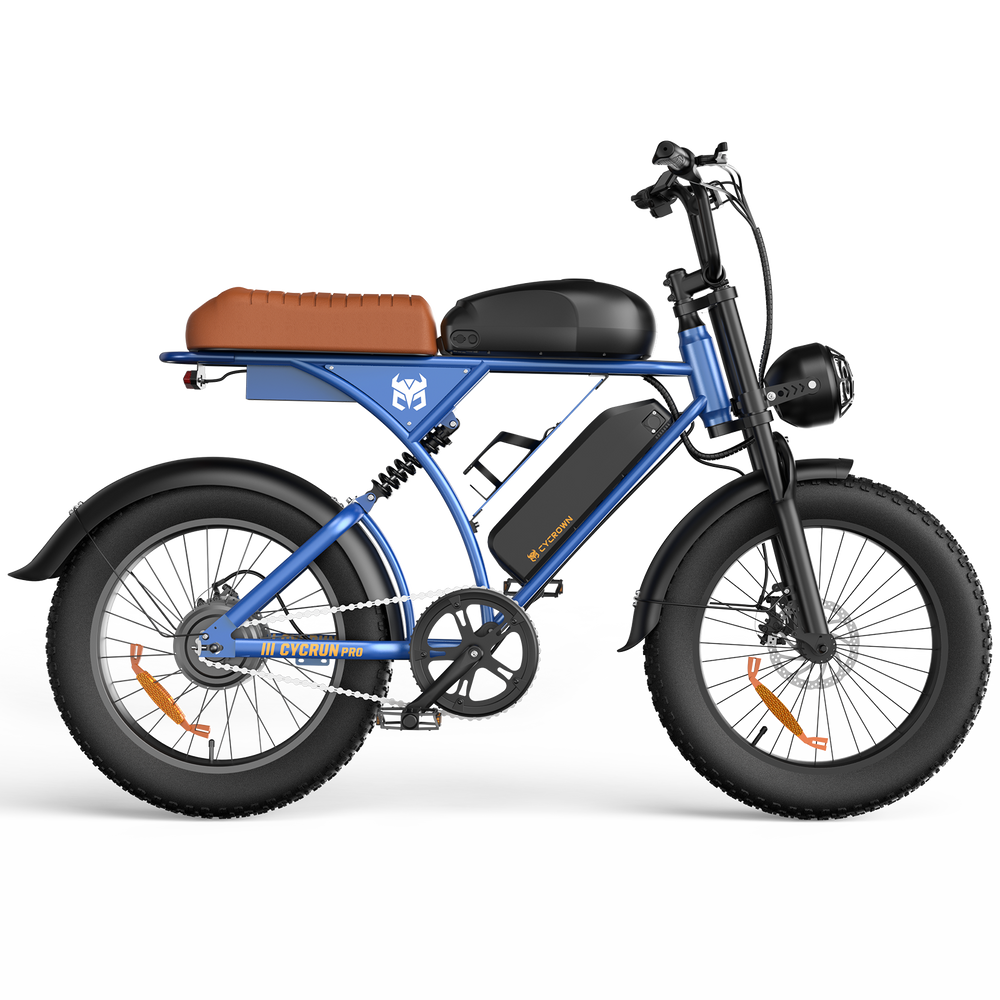 CycRun Pro Electric Mini Dirt Bike - blue - side view