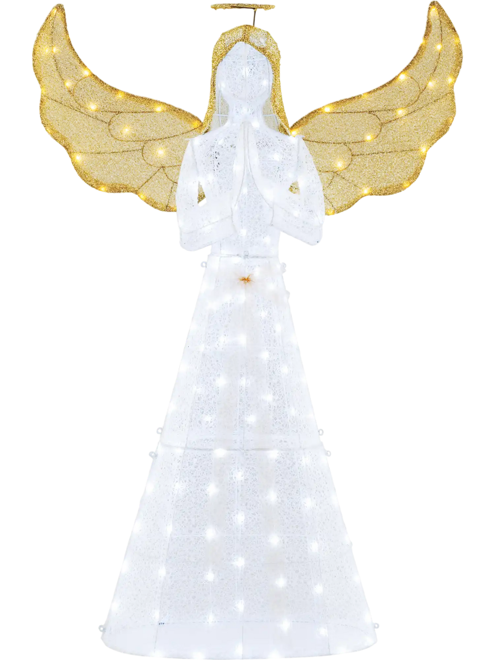 5 ft Festive Pre-Lit Angel with Halo and 150 LED Lights