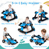 Close-up of the durable PP plastic structure of the 5-in-1 baby walker with padded bumpers for enhanced safety.
