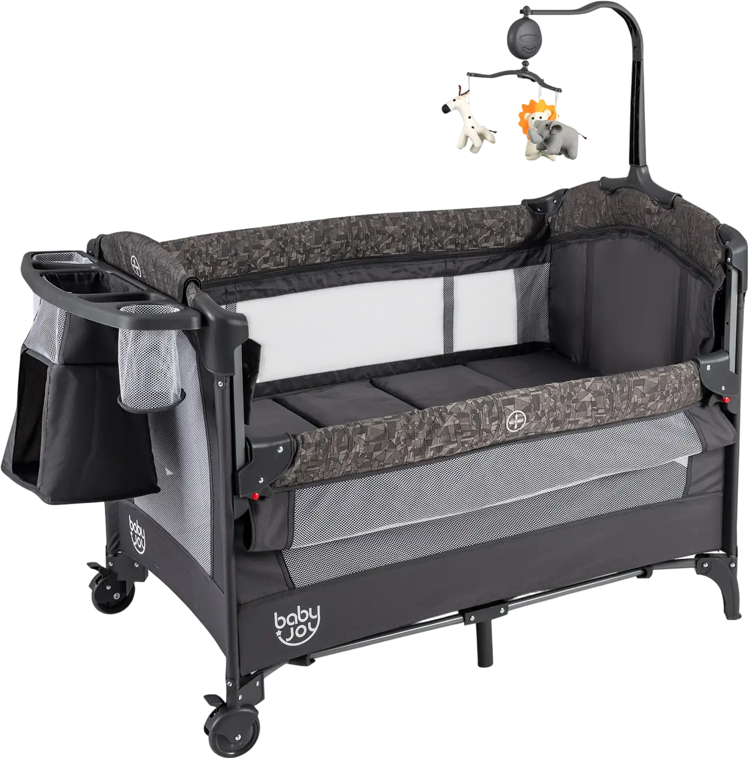 Costway 5-in-1 Bedside Bassinet Diaper Changer Mattress 23024309 New