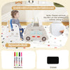 Convertible toddler slide set featuring a double-sided magnetic whiteboard, ergonomic chair, and colorful markers for.