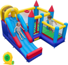 4-in-1 Kids Bouncer with Long Slide and Jumping Area for Yard and Lawn with 680W Blower