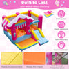 5-in-1 inflatable bounce house with tunnel, waterproof Oxford fabric, and cute candy-house theme for kids' fun.