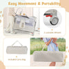 Portable baby beside sleeper bassinet with included carry bag and 2 lockable wheels for easy movement and convenience.