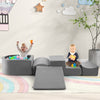 5-Piece Climb and Crawl Playset with Ball Pit for Kids-Gray - Gallery View 1 of 10