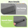 Detail of the smooth zipper and fine sewing on the gray 5-piece Climb and Crawl Playset for kids.