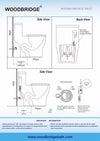WOODBRIDGE Moder Design, Elongated One piece Toilet Dual flush 1.0/1.6 GPF,with Soft Closing Seat, white, T-0032