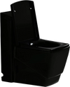 WOODBRIDGE Modern Square Design One Piece Dual Flush 1.28 GP Toilet, Chair Height with Soft Closing Seat, B0921, Black
