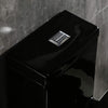 WOODBRIDGE Modern Square Design One Piece Dual Flush 1.28 GP Toilet, Chair Height with Soft Closing Seat, B0921, Black