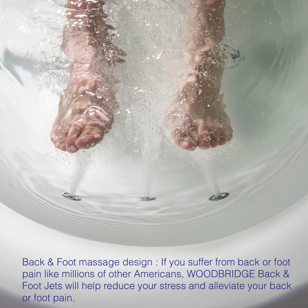 WOODBRIDGE B0034 Bathtub 71" Whirlpool Water Jetted and Air Bubble Freestanding New