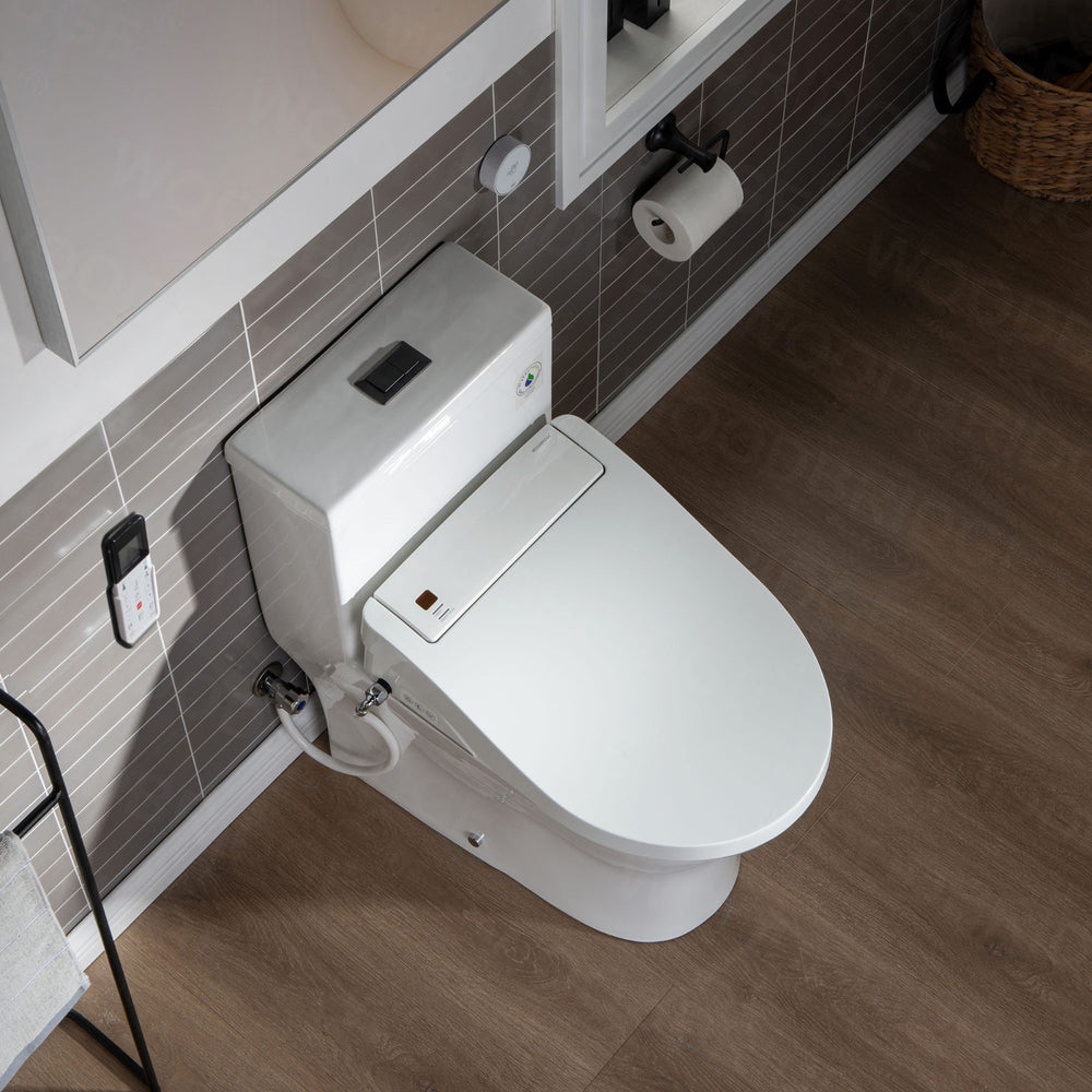 WOODBRIDGE T-0022 Luxury Toilet 1.28 GPF Elongated One Piece with Advanced Bidet Seat New