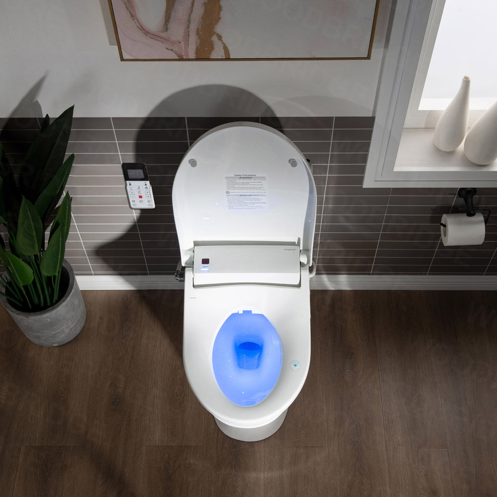WOODBRIDGE T-0022 Luxury Toilet 1.28 GPF Elongated One Piece with Advanced Bidet Seat New