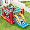 5-in-1 Ice Cream inflatable bounce house with slide and ball pit, featuring vibrant colors and safe mesh for kids' fun.