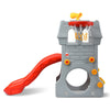 5 in 1 toddler climber slide playset with basketball hoop, telescope, and slide for indoor or outdoor fun.