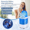 Portable semi-auto washing machine with 5.5 lbs capacity, powerful motor, and clear lid for easy laundry monitoring.