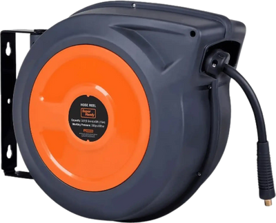 Super Handy GUR020 Retractable Air Hose Reel Mountable 3/8