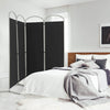 6.2Ft Folding 4-Panel Room Divider for Home Office Living Room-Black - Gallery View 1 of 10