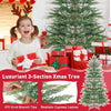 Luxuriant 6.5 ft artificial cypress Christmas tree with 470 realistic branch tips and warm white lights for festive.