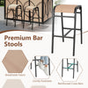 Bar stools with ergonomic U-shaped seats and reinforced cross bars, designed for the 6.5 x 4 x 8 FT grill gazebo set.