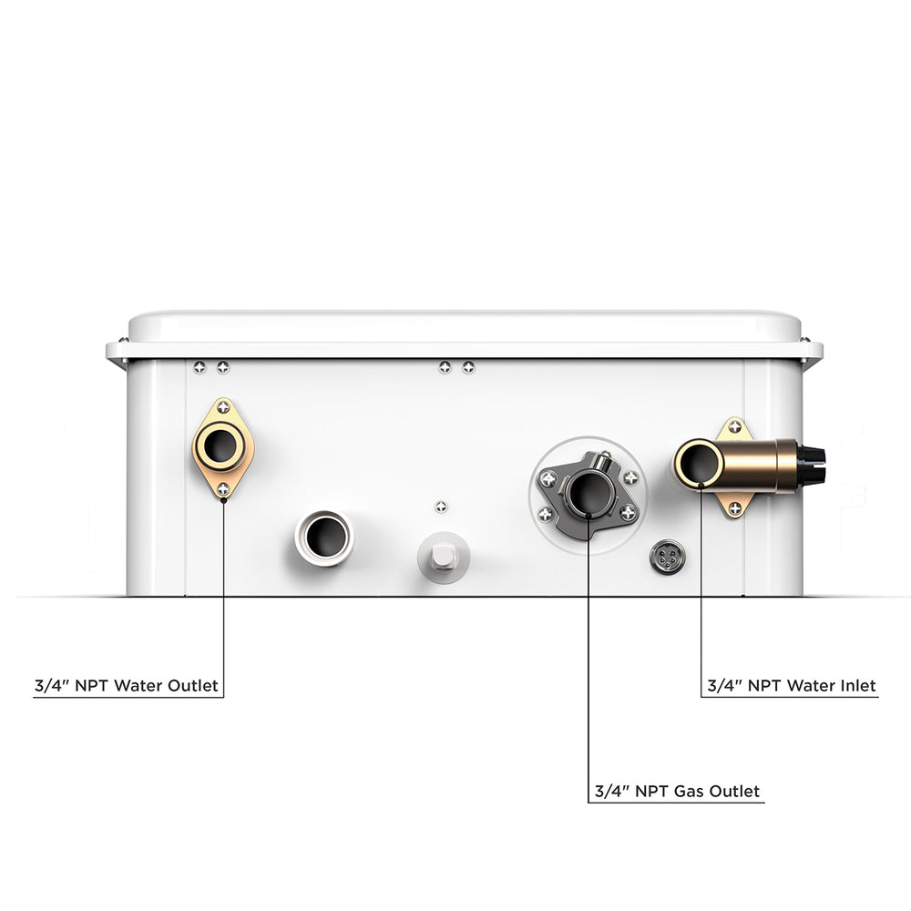 Eccotemp 6.8GB-LP Builder Series Tankless Water Heater Liquid Propane 6.8 GPM Outdoor Open Box