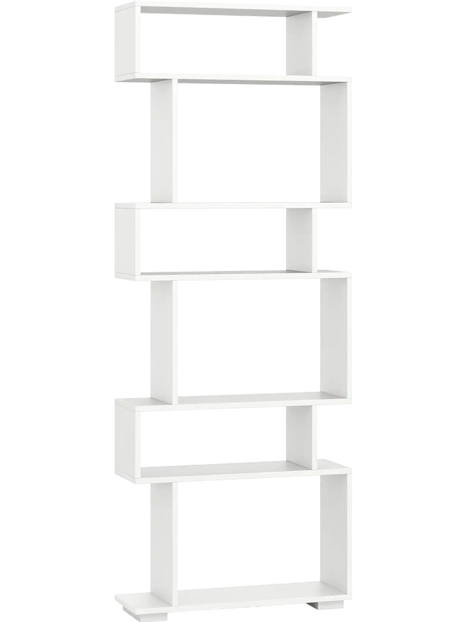 Costway 6-Tier Geometric S-Shaped Bookshelf Home Office 985643721 New