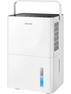 6000 sq.ft 120 pint dehumidifier in white with smart humidity control, ideal for bedrooms and basements.