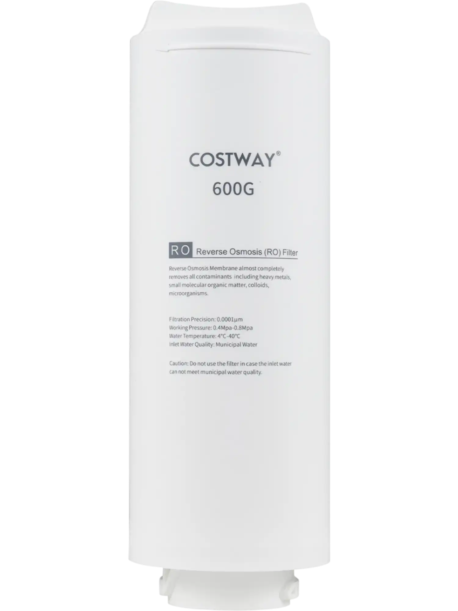 Costway 600 GPD RO Replacement Filter for AW-RB20/AW-RB05 Under-Sink Reverse Osmosis System 26560015 New