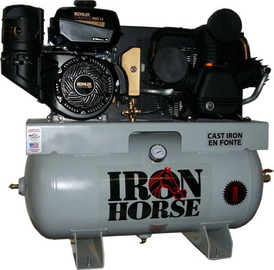 Iron Horse Air Compressor Truck Mount Two Stage 30 Gal. 175 PSI 14 HP Kohler Engine Electric Start New