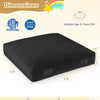 Black 60-inch crash pad for kids features a velvet cover, soft impact absorption, and side carry handles for easy repositioning.