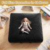 Black 60-inch crash pad for kids, featuring a soft velvet cover, ideal for play, relaxation, and sensory input.