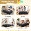 Kids sensory foam crash pad with a black velvet cover, ideal as a bean bed, play mat, or relaxation cushion.