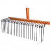 60 inch Pine Straw Rake Tow Behind Landscape Rake with 26 Metal Coil Tines-Orange - Gallery View 1 of 1